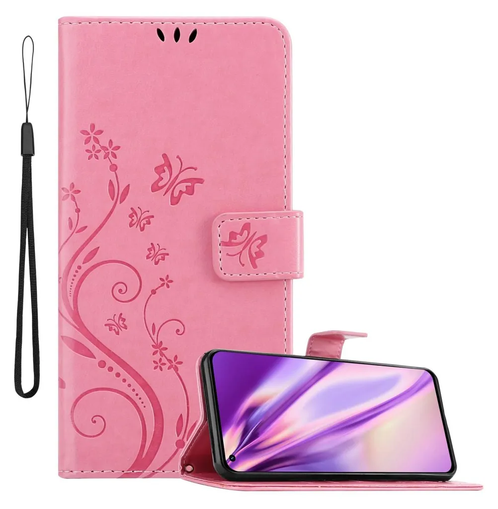 Cadorabo Cover Realme GT 2 PRO Rosa Fiori - Custodia Protettiva Elegante