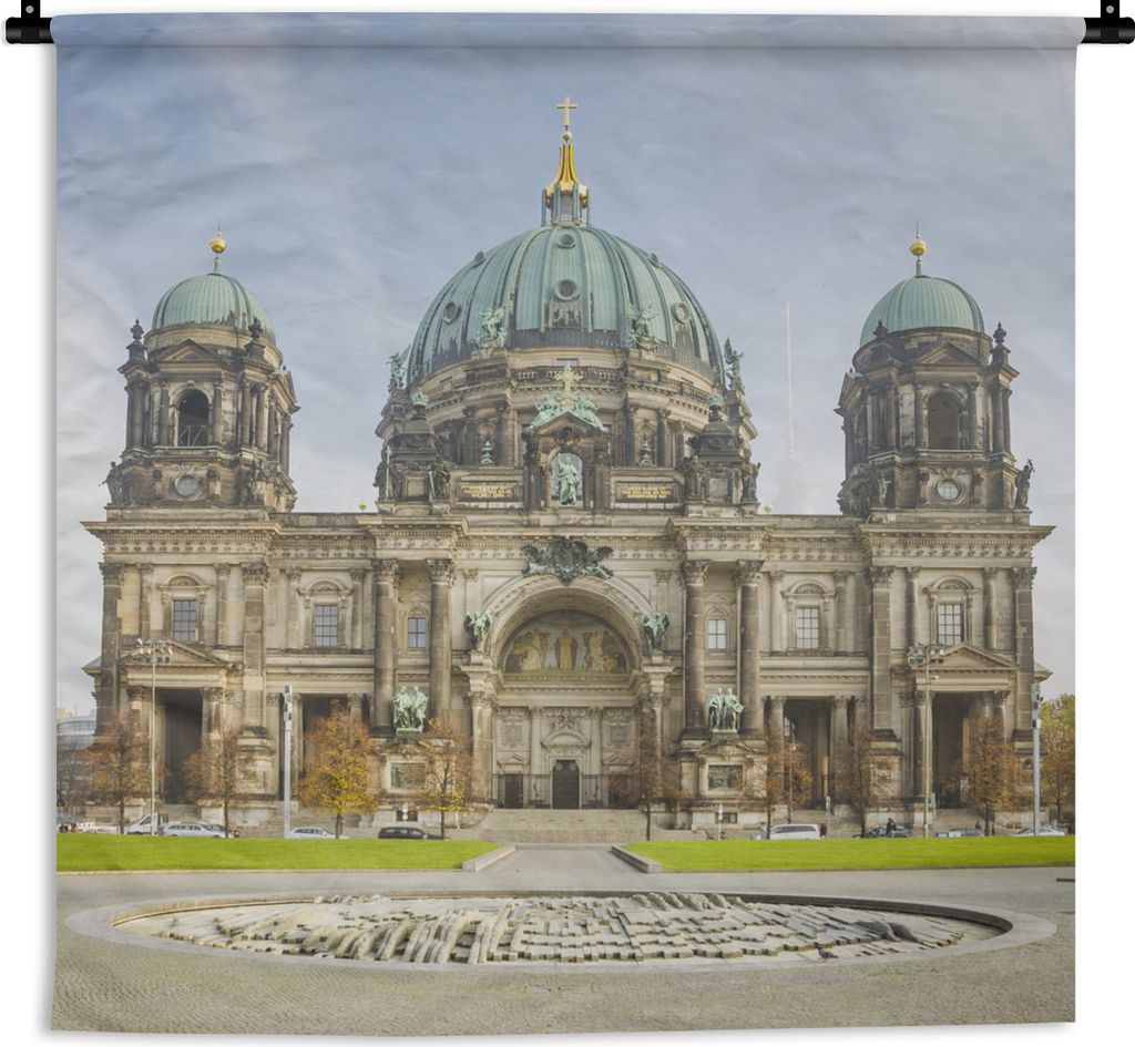 MuchoWow Wandteppich Wandbehang Berlin - Dom - Architektur 150x150 cm Tapisserie Dekoration Wandtuch - Wohnaccessoires - Modernes