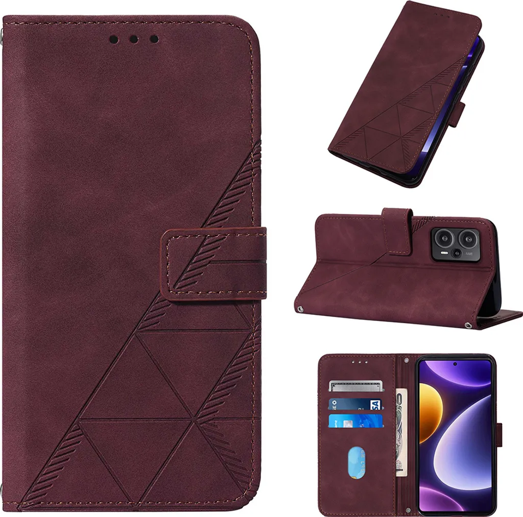 Custodia Portafoglio In PU Per Nokia C22 - Con Slot Per Carte E Supporto Per Video, Chiusura Magnetica - 3