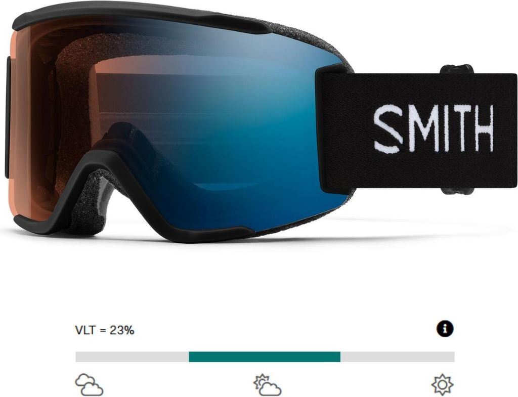 Smith SQUAD S Skibrille mit Wechselscheibe, Farbe/Glas:lunar fog split 2425 / chromapop everyday rose gold mirror + clear