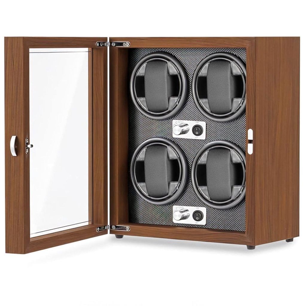 Olvy horlogewinder voor 4 horloges, met LED-verlichting, Productafbeelding 