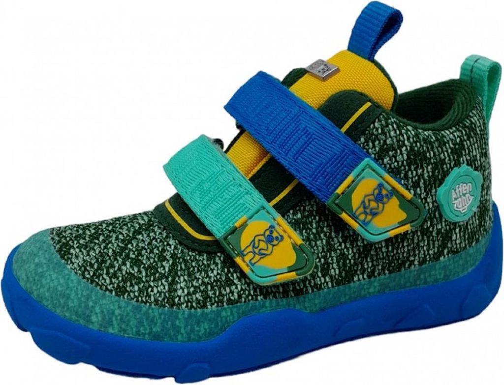Affenzahn Knit Happy Bear Scarpa con velcro verde Immagine del prodotto 