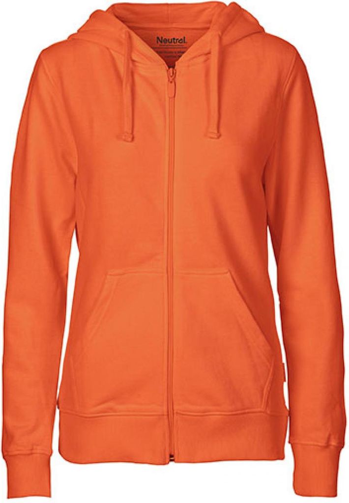Neutral - Fairtrade - Ladies Zip Hoodie - Orange - XS