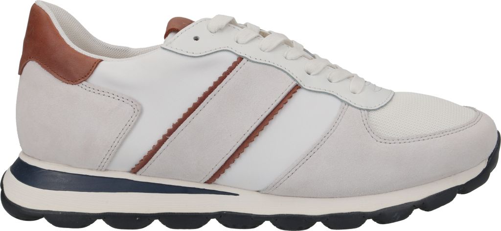 GEOX Sneaker SPHERICA, Rauleder, Weiß, Herren