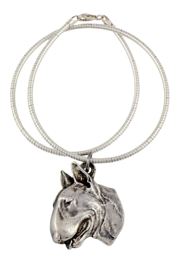 Bull Terrier, Bullterrier II - Hundehalsband, einzigartiger Schmuck für den Hundefan, einzigartiger Kreuzotter-Anhänger der Marke Art-Dog