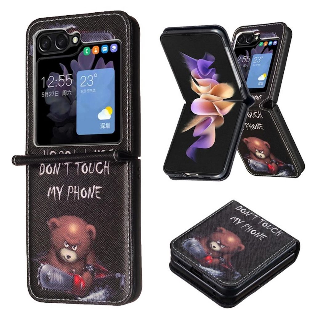 Für Samsung Galaxy Z Flip7 5G Kunstleder Motiv Design Book Produktbild 
