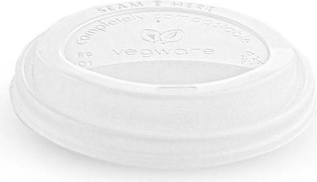 Couvercles Vegware compostables pour gobelets boissons chaudes 34/45,5 cl - 10