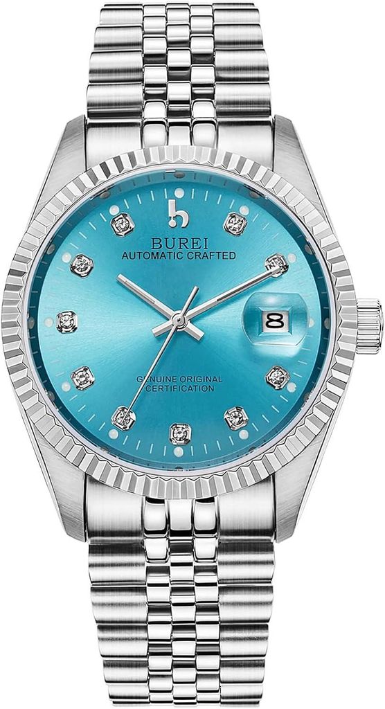 Watch mit 38mm Automatik Uhr Herren Luxus Diamant Armbanduhr für Männer Mit Saphirglas Datumskalender Klassisches und s Design