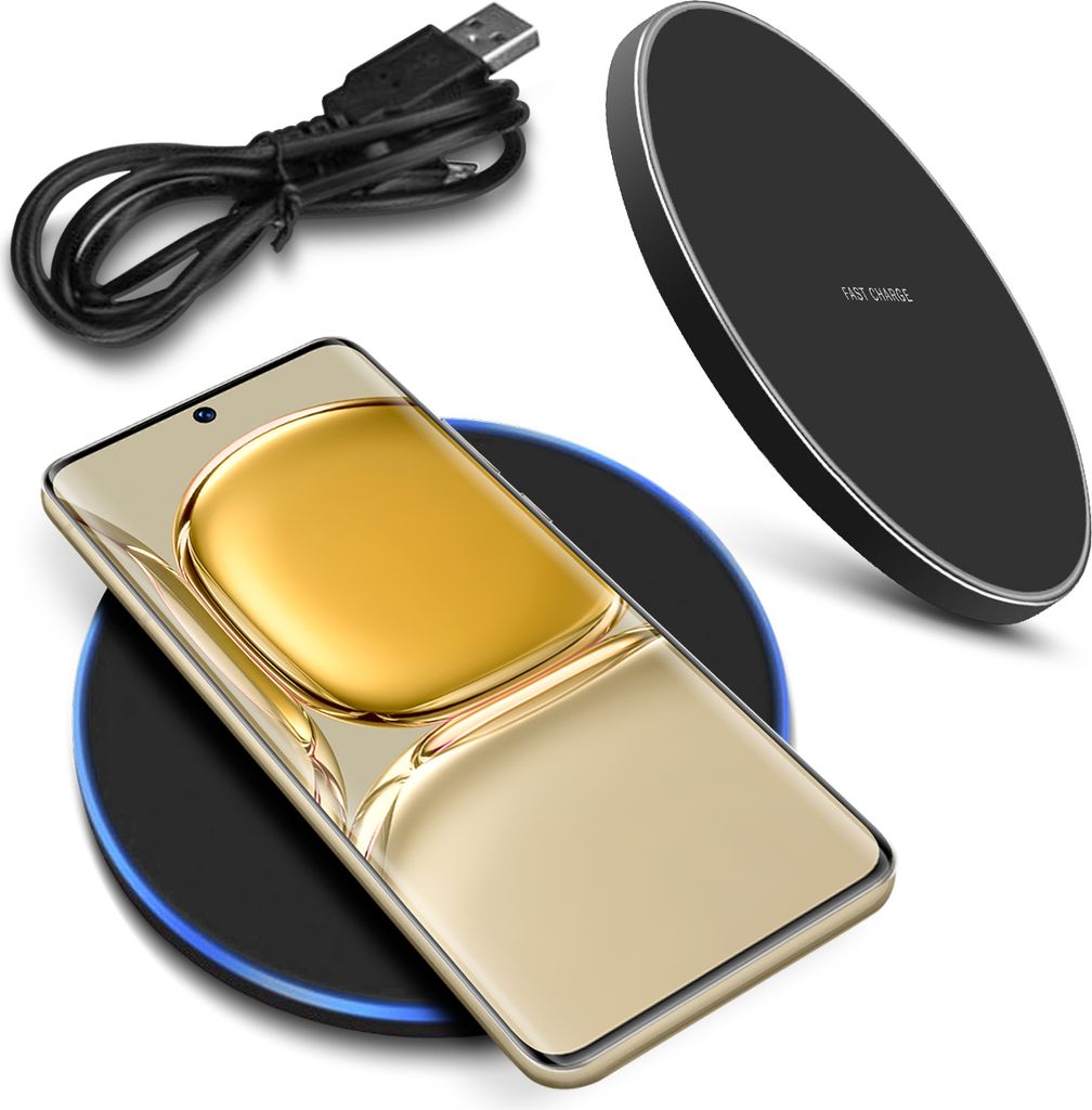 Schnell Ladegerät für Huawei P50 Pro Plus QI Wireless Charger Induktives Laden