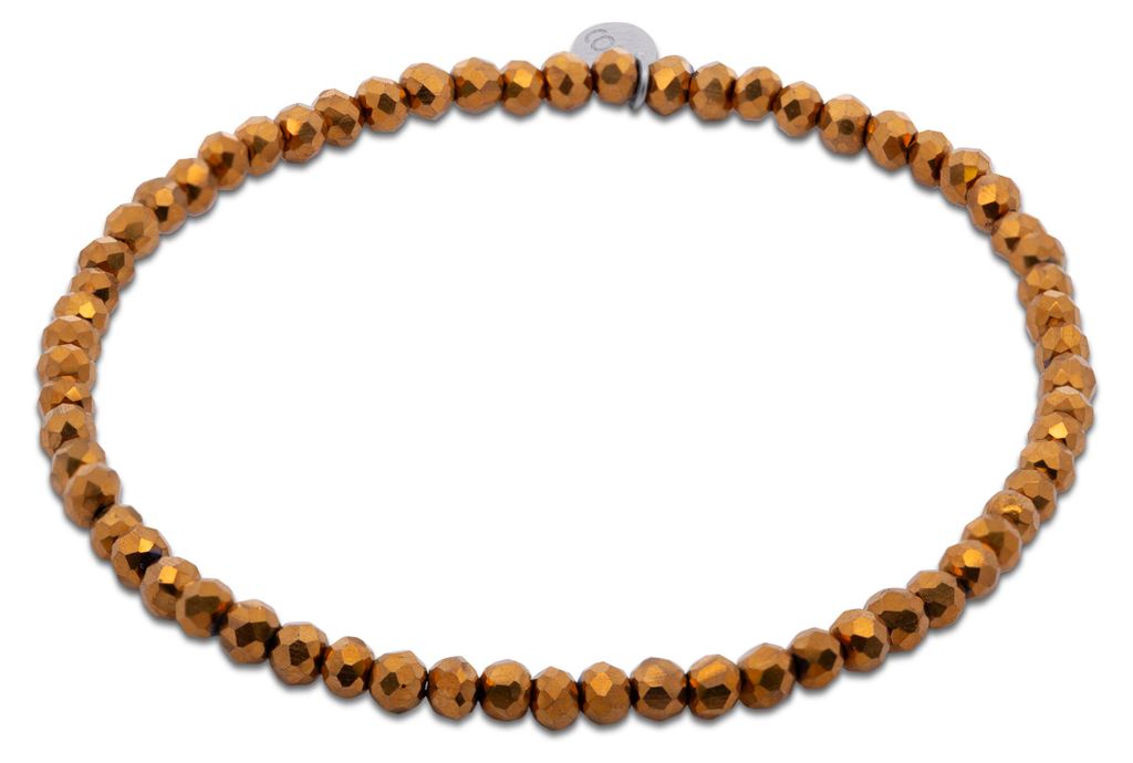 CO88 Collection - 8CB-91317 - kralenarmband vrouwen met donkergouden kristalstenen - 3 mm
