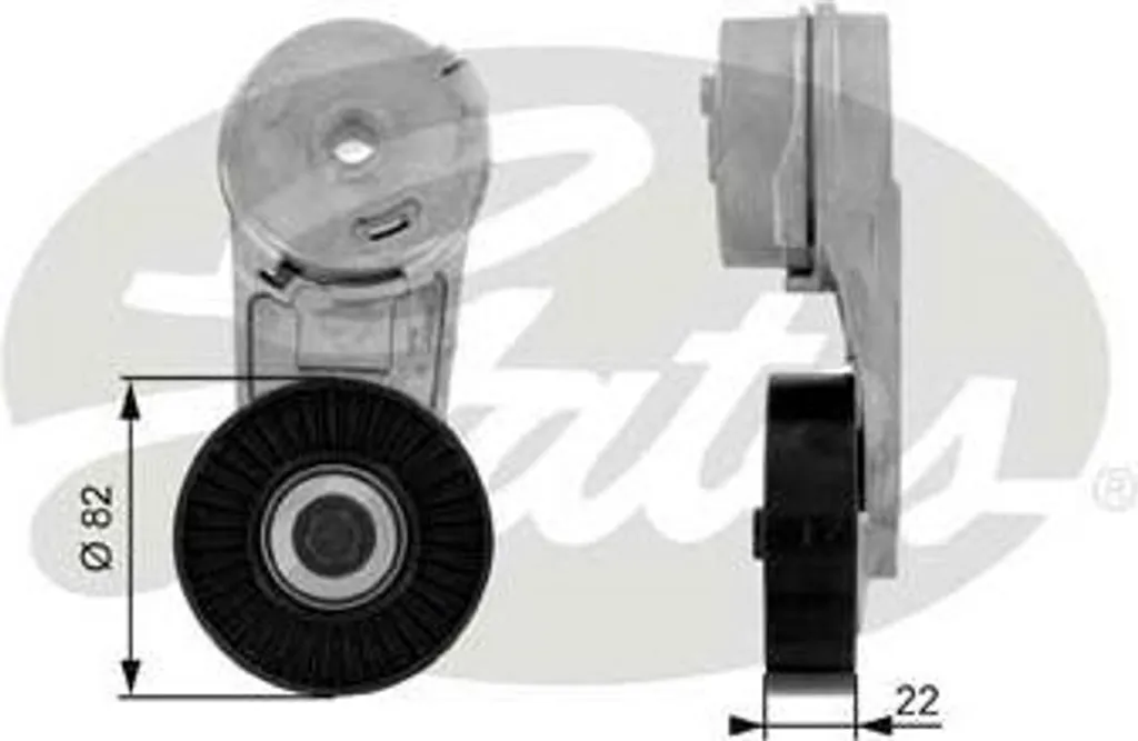 Tendeur de courroie Gates T38177 pour l'entretien moteur Opel et Alfa