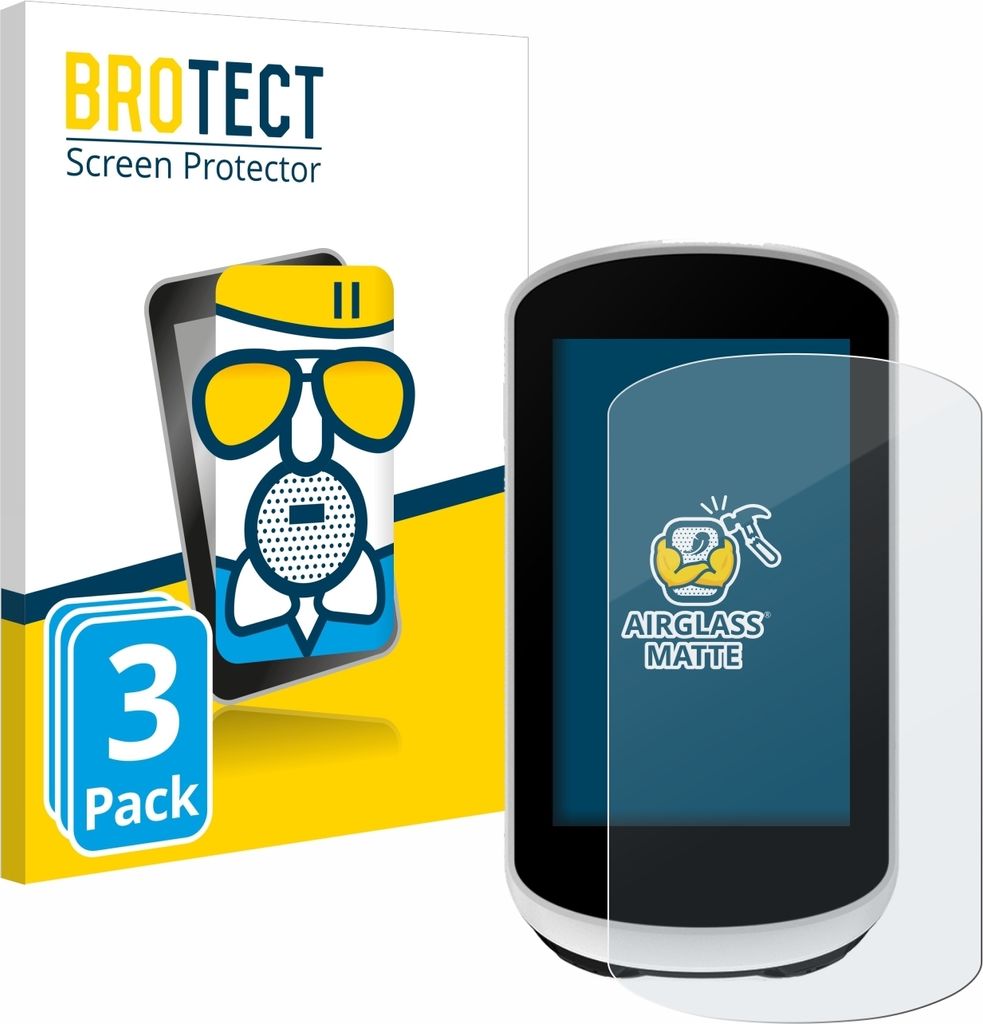 3x BROTECT Entspiegelungs Schutzglas für Garmin Edge Explore 2 Schutzfolie Panzer Folie Glas Display Schutz matt