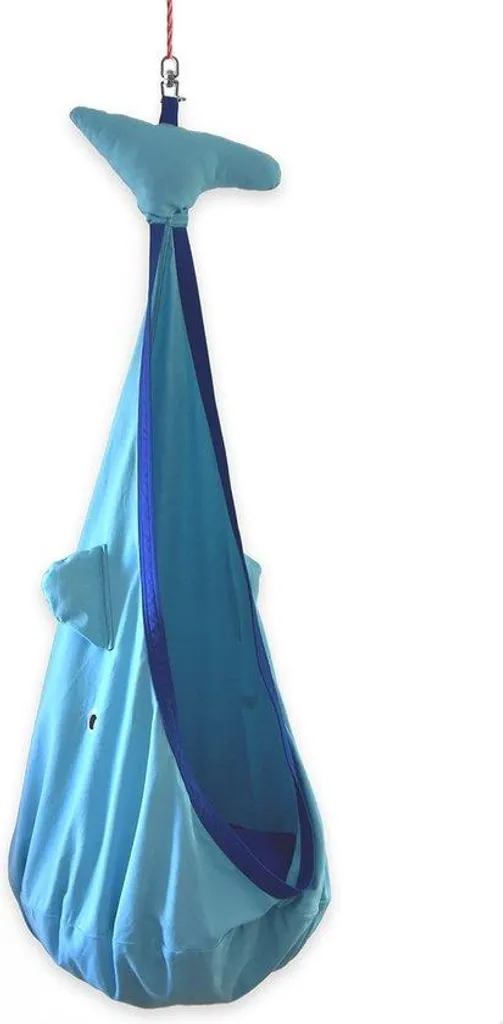 Hamac enfant 80 kg certifié GS bleu, coton respirant avec accessoires