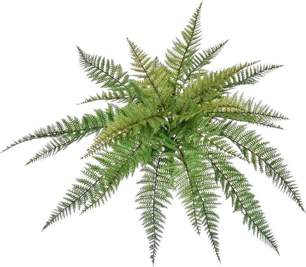 aplanta Künstlicher Farn - Sieglinde | 48 cm, UV-beständig, B1 Feuerhemmend, für draußen, Kunstpflanze, wie echt, Allergiker geeignet, pflanzli...