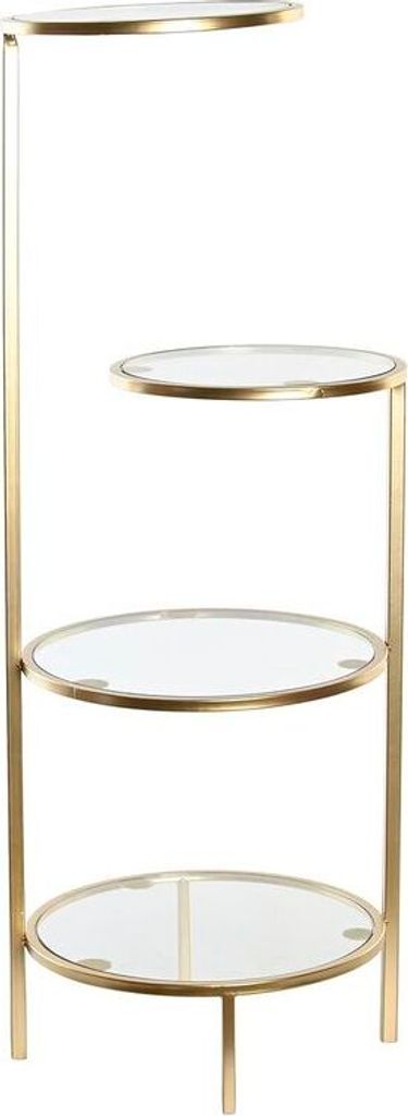 DKD Home Decor Bücherregal 32,5 x 30 x 86 cm Crystal Dorado Metall