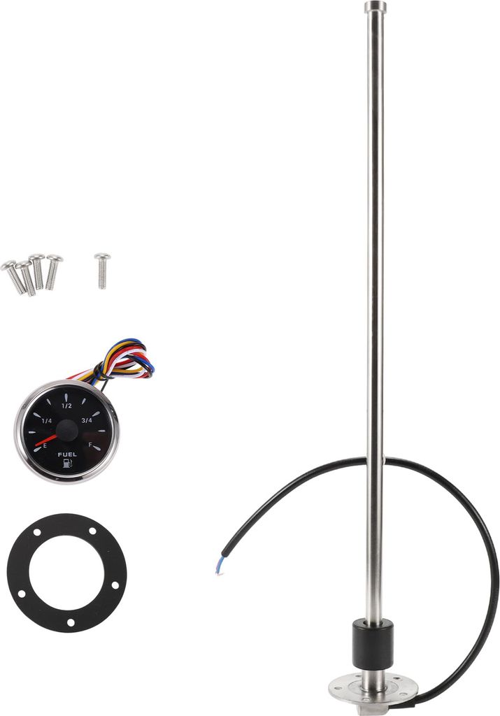 Kraftstoff-Sendeinheit und Messgerätesatz 21,65" Länge Boot Kraftstoff-Sendeinheit Marine Kraftstoff-Sender Einheit Metall Schwarz 1 Satz 240-33 Ohm