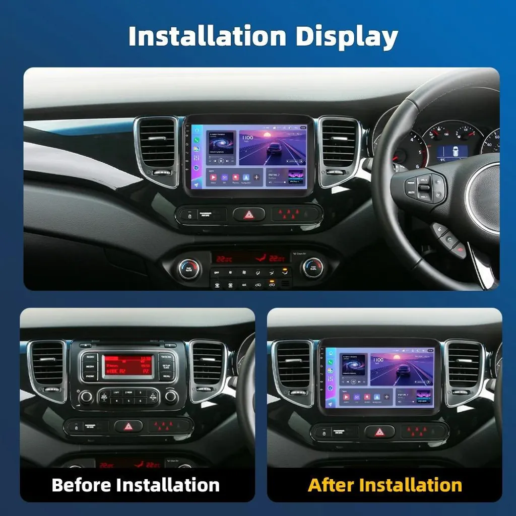 Station Multimédia Android 2-DIN Kia Carens - Navigation GPS et CarPlay - 2