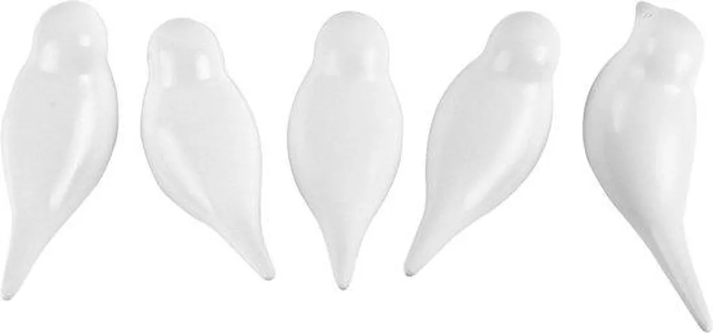 Lot de 5 crochets muraux en bois blanc - Patères scandinaves design