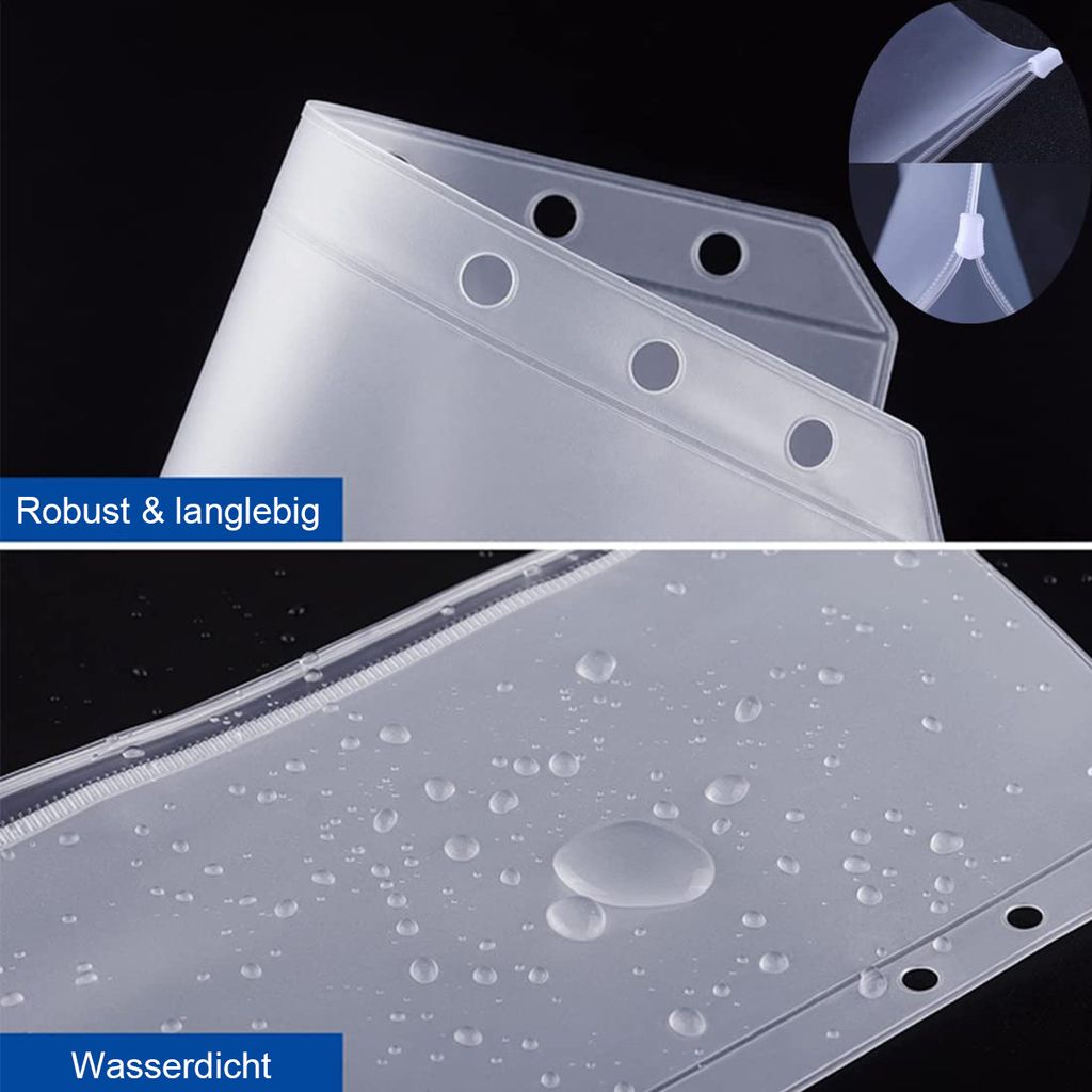 A5 Binder Taschen 15 Stück Durchsichtige PVC