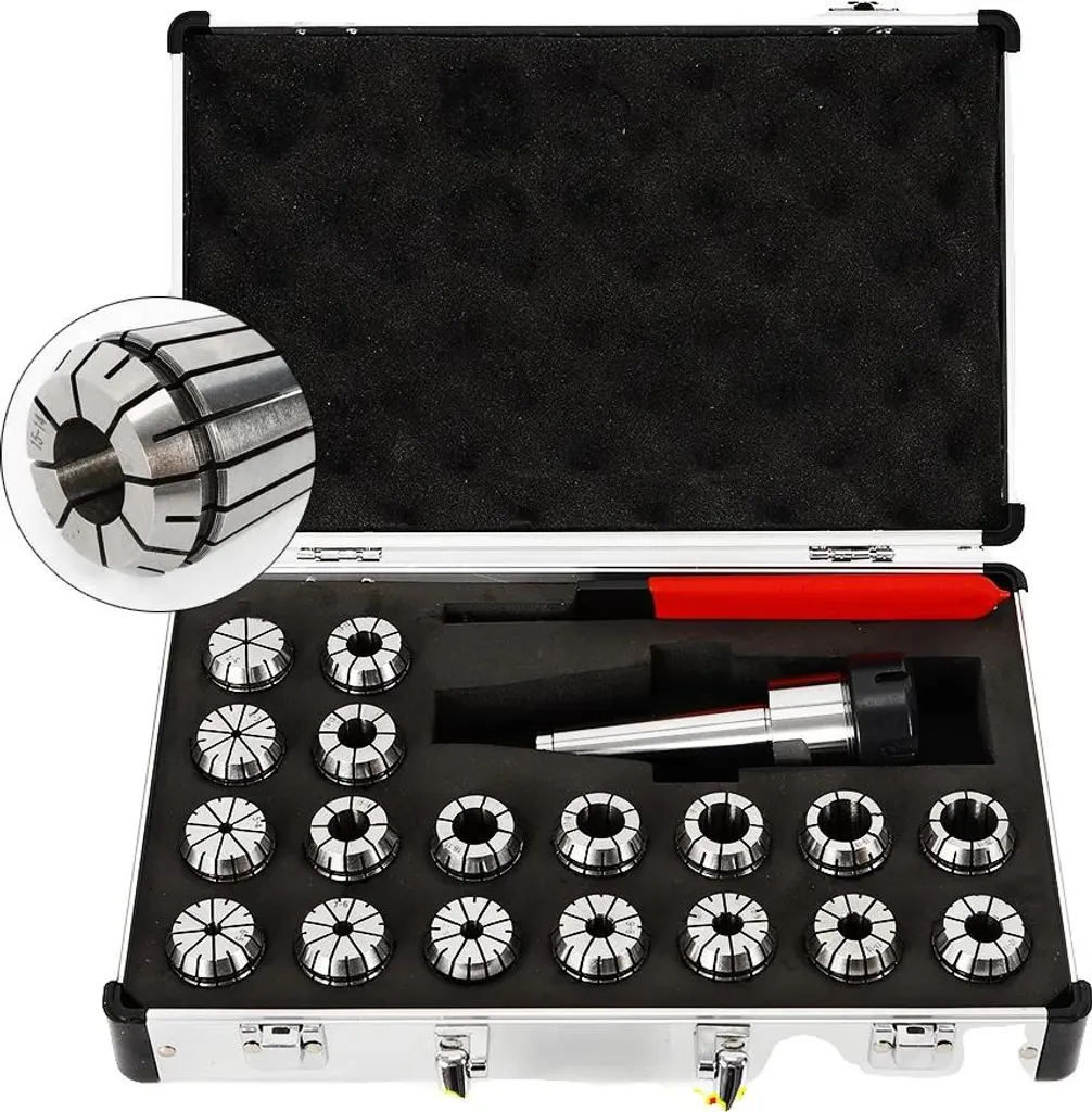 Jeu de pinces de serrage ER32 M12 3-20mm en acier avec clé de 205mm