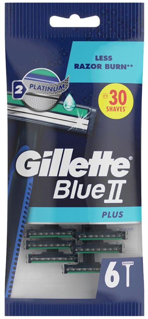 Gillette Einwegrasierer Blue II Plus 6er Pack