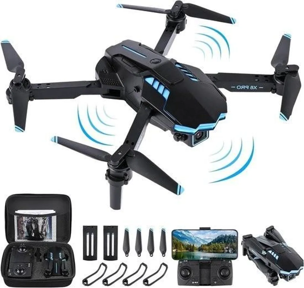 Drone FPV avec Caméra HD 1080p WiFi - Quadcopter RC avec 2 Batteries