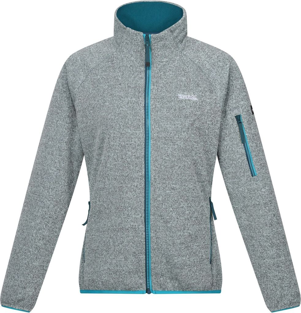 Regatta - "Ravenhill" Fleece-Oberteil Durchgehender Reißverschluss für Damen RG9742 (34 DE) (Gebleichtes Türkis/Tahoeblau)
