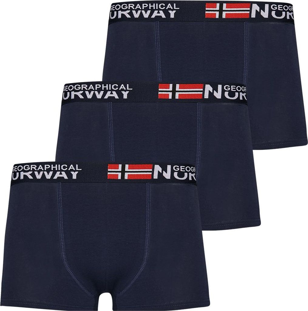 2XL|Geographical Norway Herren Boxershorts 3er-Pack navy Produktbild 