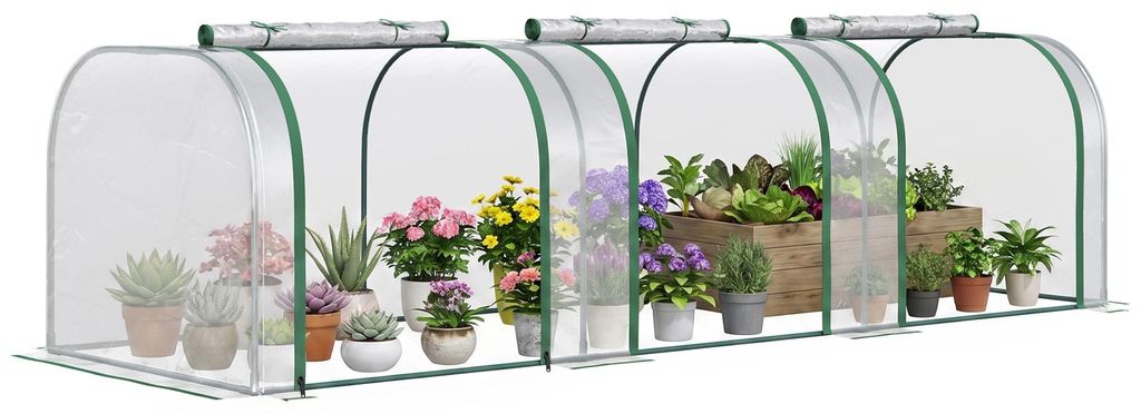 Slnečný fóliový skleník 295L x 100W x 80H cm Obrázok produktu 