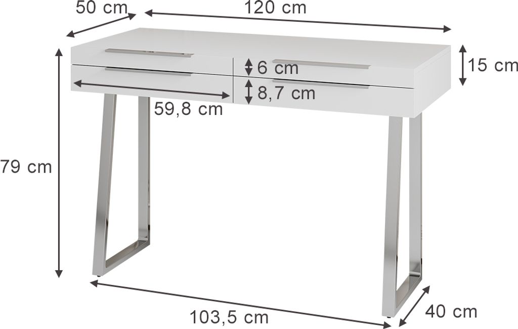 Vicco Desk "Leo", Sonoma, 110 X 40 Cm - View #7