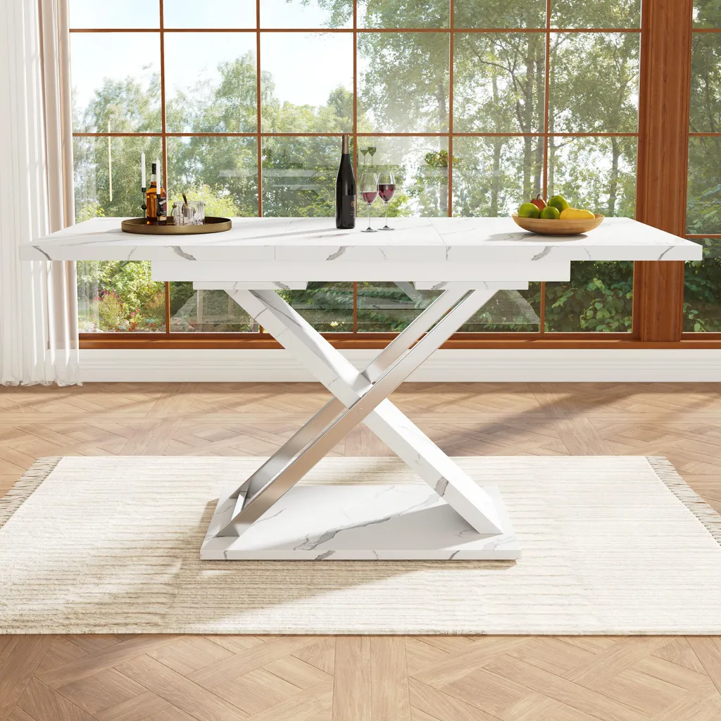Table extensible 4 à 6 places pour petits espaces et salle à manger - 2