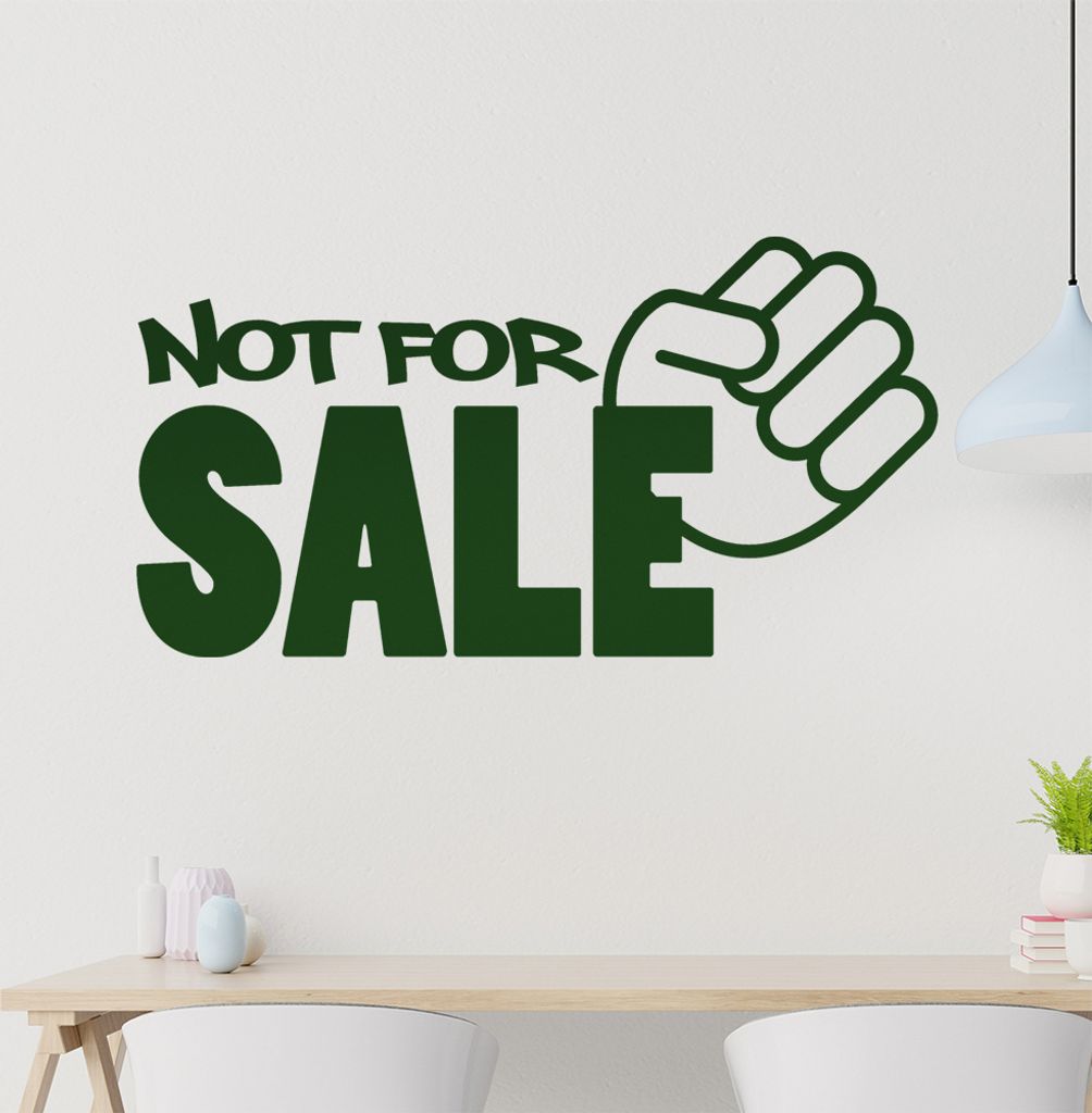 not forWandtattoo in 6 Größen - Wandaufkleber Wall Sticker - Dekoration, Küche, Wohnzimmer, Schlafzimmer, Badezimmer