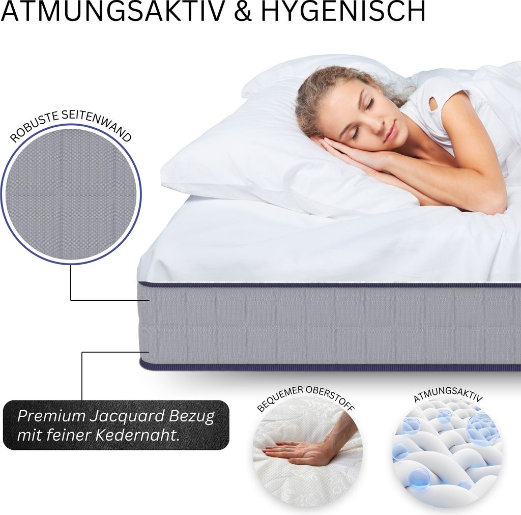 Arensberger Kindermatratze Stella 70x140cm - Kaltschaum Mit Trittfester Kante