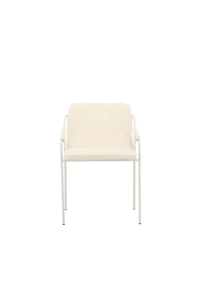 Fauteuil de Table Beige pour Salle à Manger avec Accoudoirs Ergonomiques