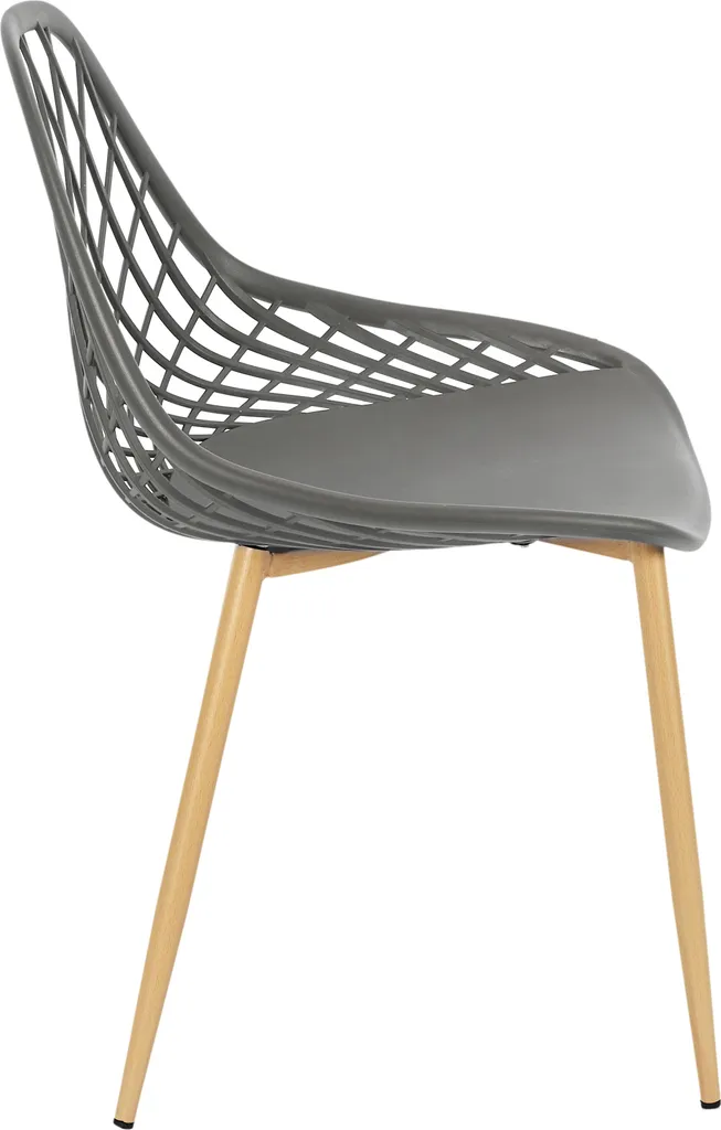 Chaise Extérieur Malaga Gris - Mobilier Empilable Résistant aux Intempéries