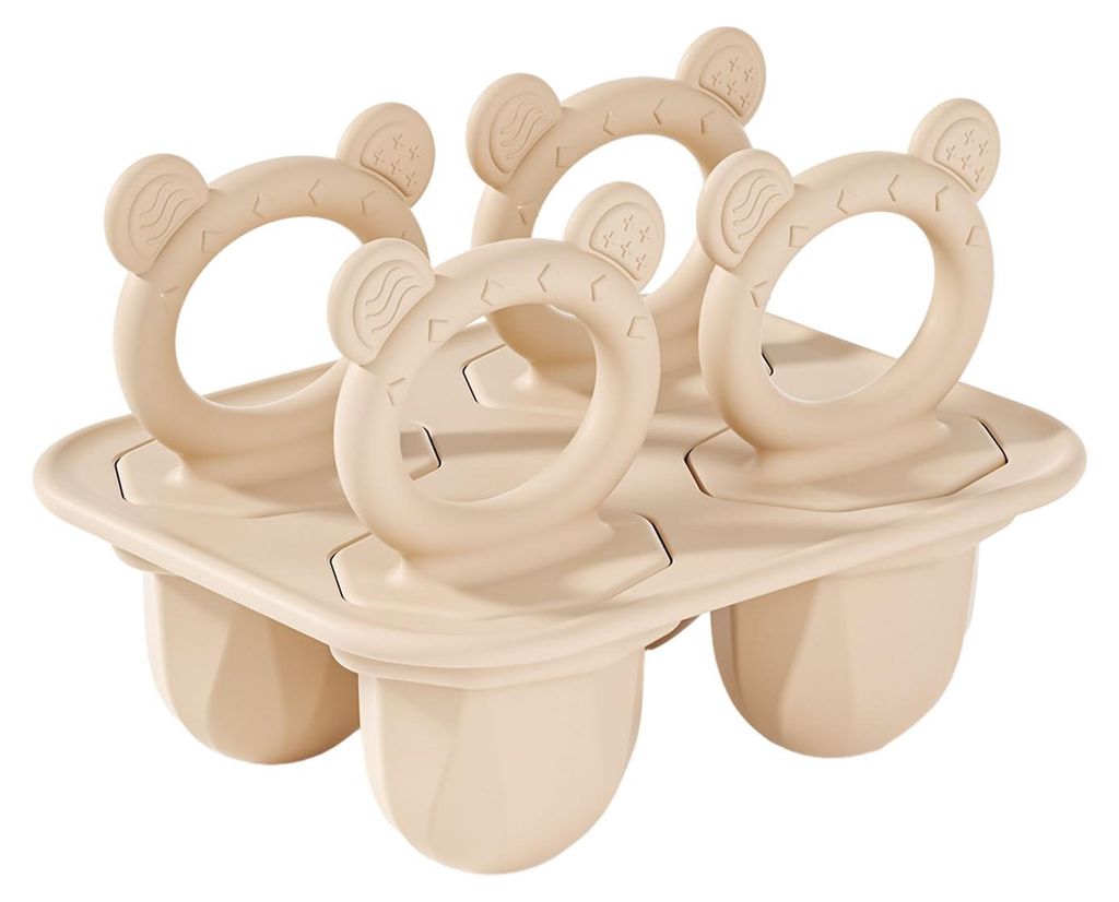 Silikon-Eisform für Babys, BPA-frei, Gefrierfach für Obst und Joghurt, spülmaschinenfest, lustiges Beißspielzeug