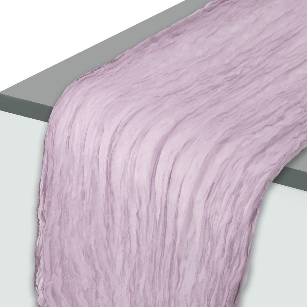 Romantischer Käsetuch-Tischläufer, 118,11"L x 35,43"W,Tischdecke für Wohnzimmer, Esszimmer, Balkon, Garten Hellviolett