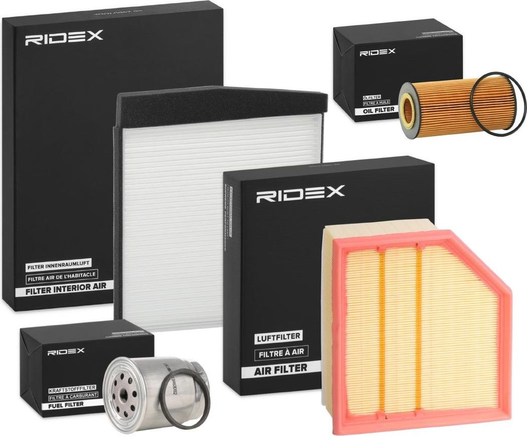 RIDEX Filterset Inspektionspaket Filtersatz für VOLVO V70 II (285) XC90 I (275) S60 I (384) XC70 Cross Country (295)