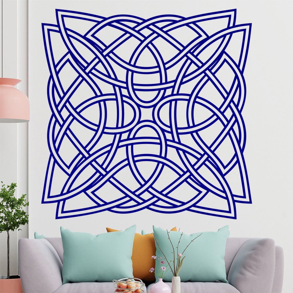 keltischer Knoten - Knotenmuster Wandtattoo in 6 Größen - Wandaufkleber Wall Sticker - Dekoration, Küche, Wohnzimmer, Schlafzimmer, Badezimmer