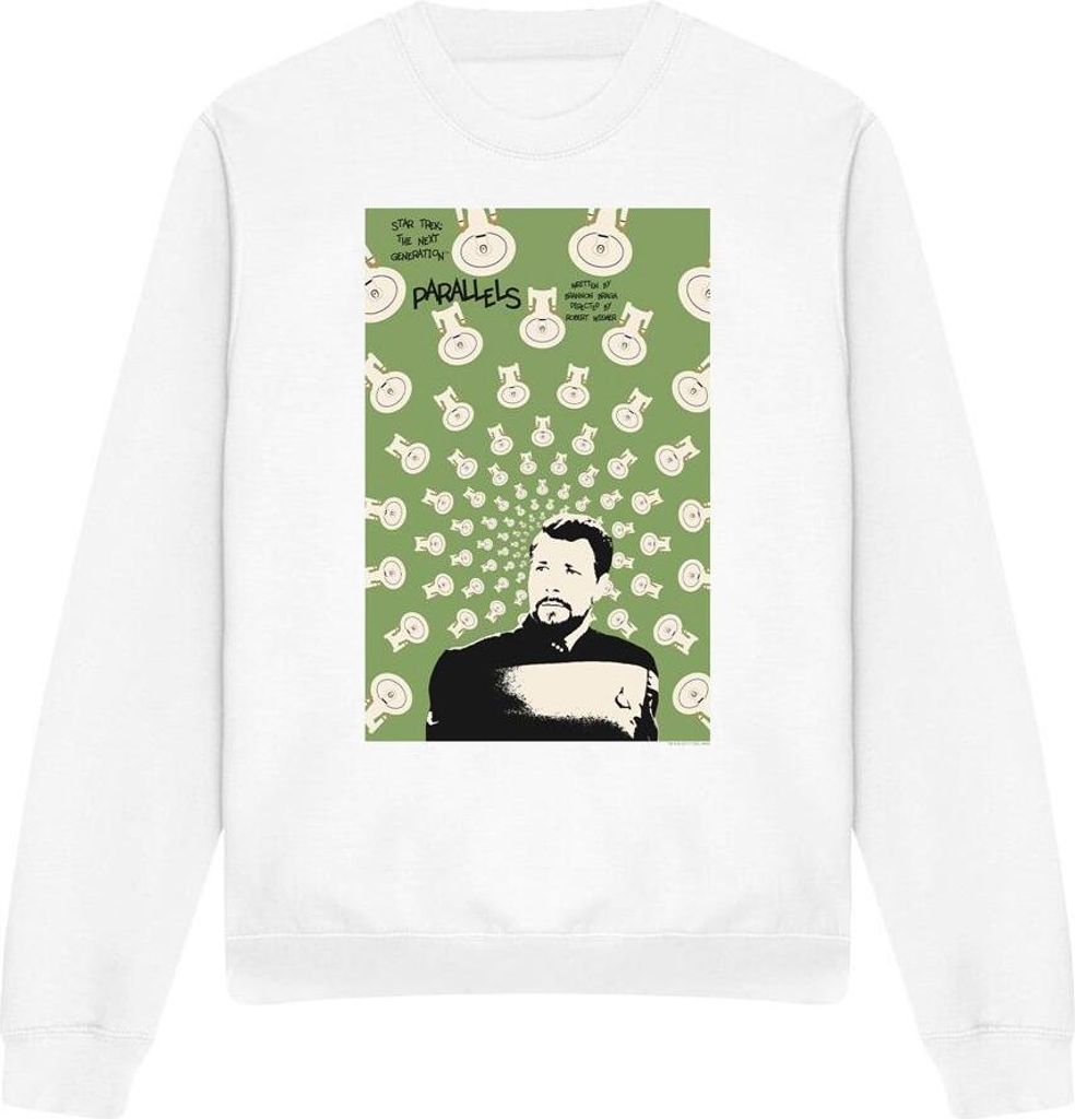 Star Trek - "The Next Generation Season 7 Episode 11" Sweatshirt für Herren/Damen Uni TV11995 (XXL) (Weiß)