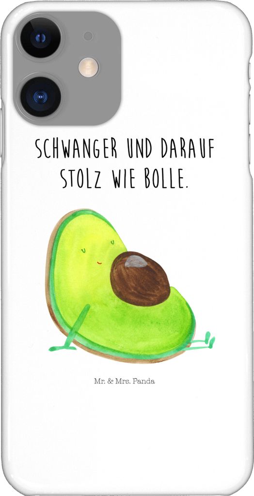 Mr. & Mrs. Panda Iphone 11 Handyhülle Avocado Schwangerschaft - Weiß - Geschenk, Babyshower, Liebe, Schwanger, Baby, Handy Schutzhülle, Cover, G...
