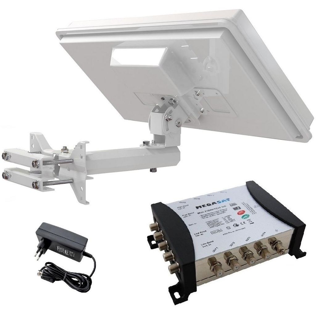 Selfsat H30D4+ Flachantenne + Fensterhalterung + Megasat Produktbild 