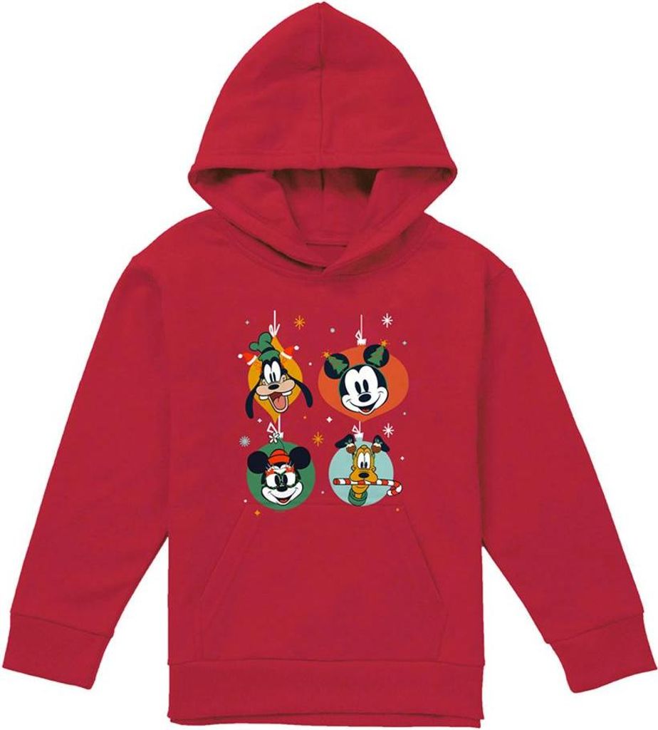 Mickey Mouse & Friends - Kapuzenpullover für Kinder, weihnachtliches Design TV23840 (128) (Rot)