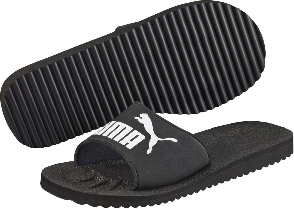 PUMA Purecat Badelatschen black/white 47 Produktbild 