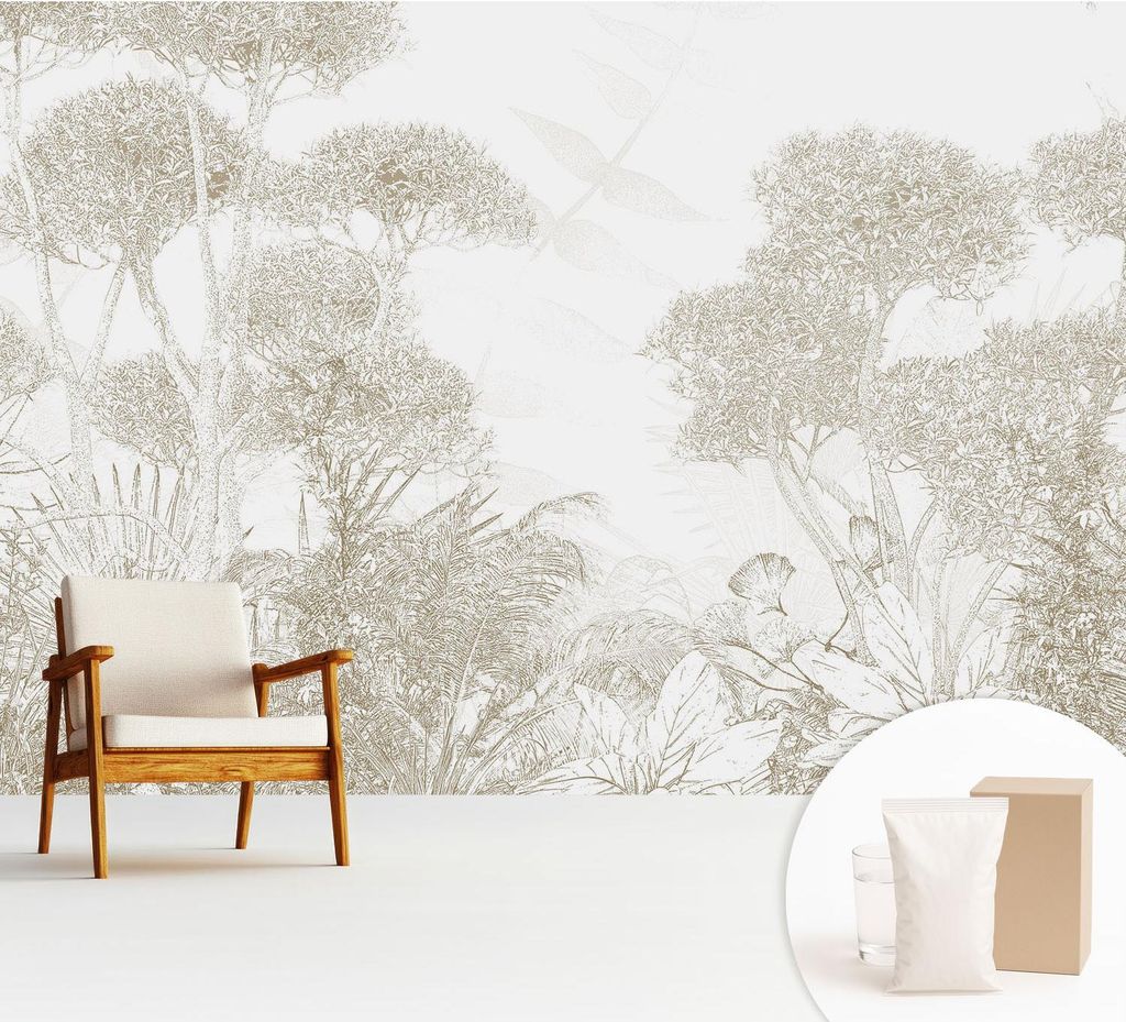 Fototapete - 312x219 cm - Tapete - Wandtapete - Wandbilder - Dekofolie - Tapete Folie - Wand - Dekoration - Wohnzimmer - Tropische Vegetation