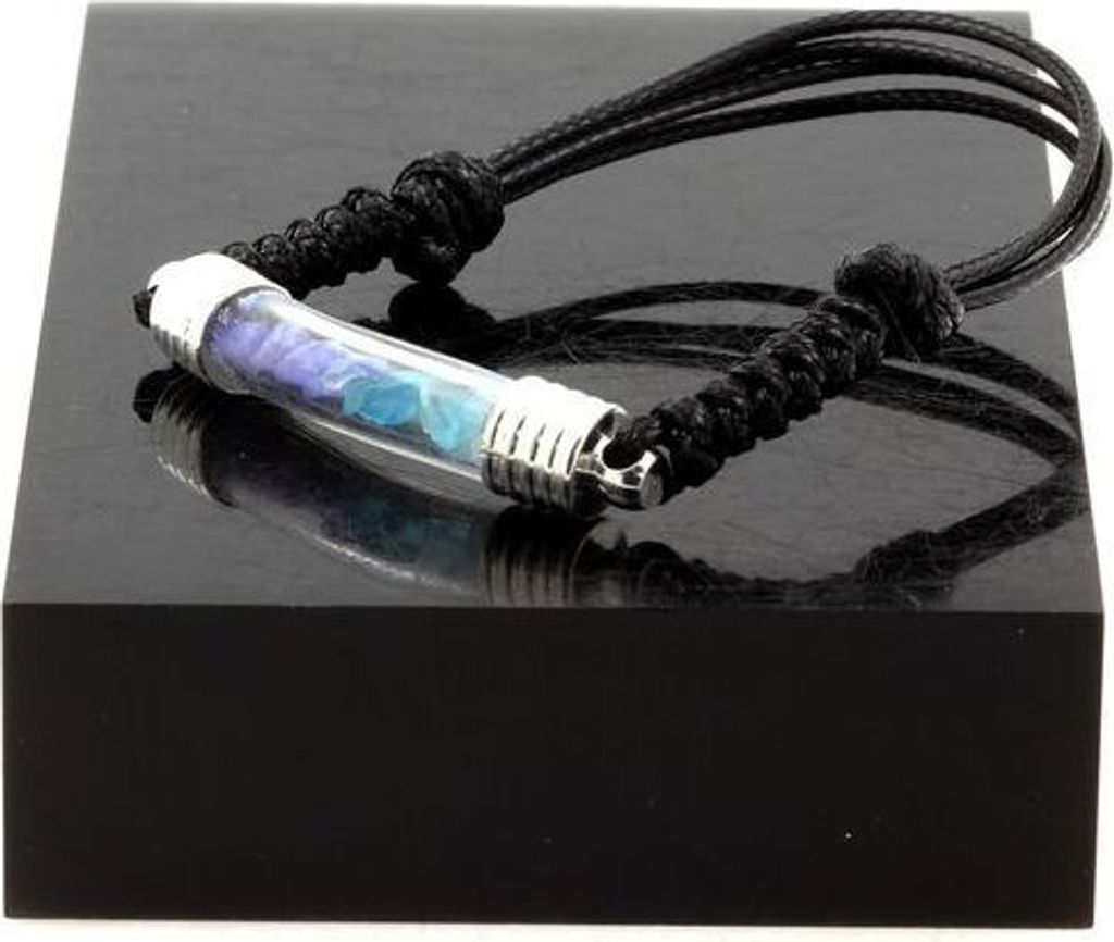 Rohes Tansanit + Apatit Paraiba Armband