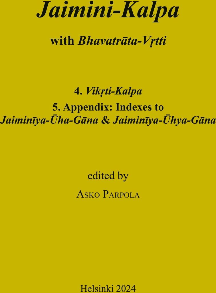 Jaimini-Kalpa with Bhavatrata-Vrtti