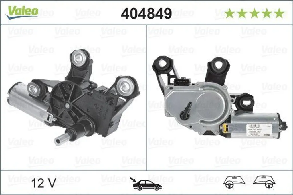 Moteur essuie-glace VALEO 404849 silencieux et robuste 12V OE