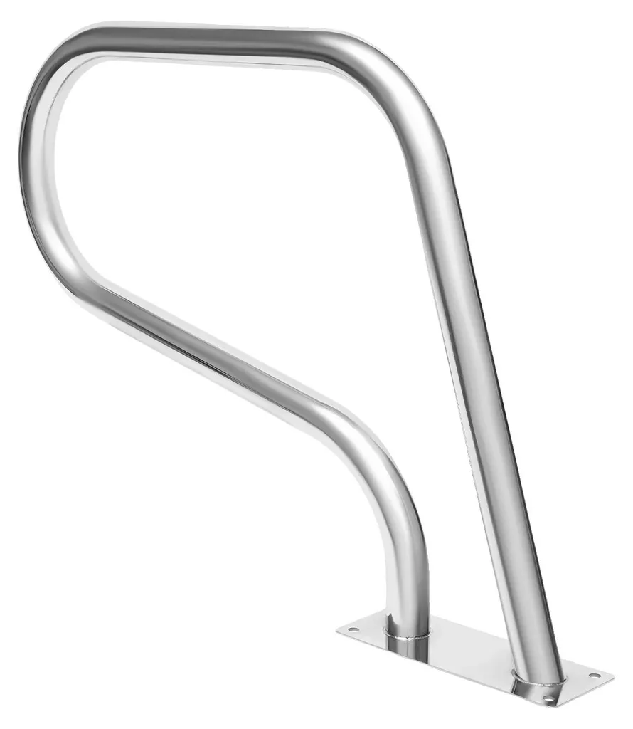 Main courante piscine en acier inoxydable 304 forme U argent 80x57cm