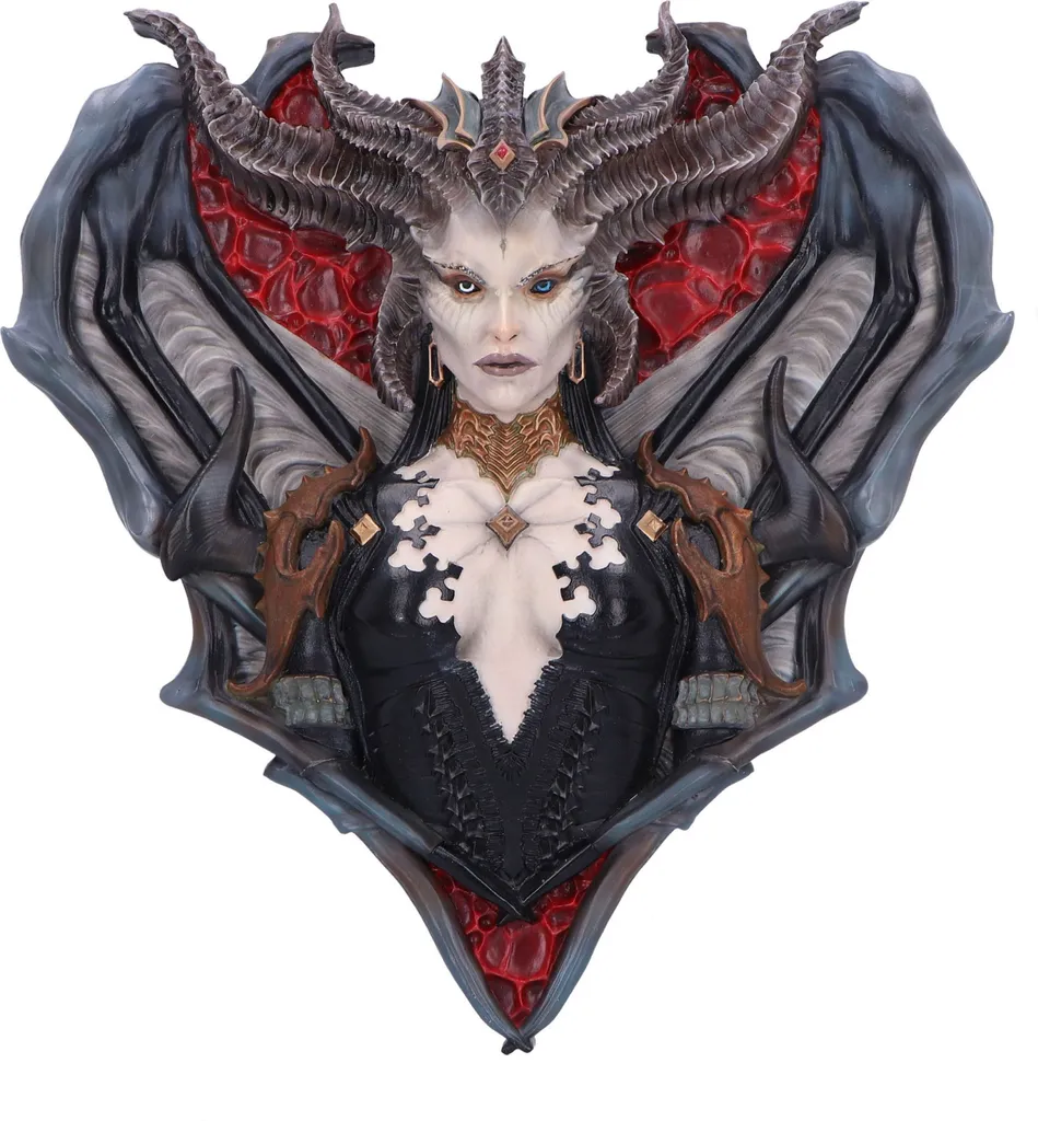 Tableau Mural Lilith Diablo IV 30 cm - Plaque Décorative Gamer Licenciée
